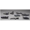 Image 1 : Eight Bird and Seal Carvings by Noah Siakoluk (1924-1997) Hall Beach 6 1/2" L. - 8 1/2" L.  All in G