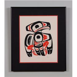 Norman Tait Serigraph  Sun Hawk  111/199 ''77  18 x 21  Framed  Good Condition