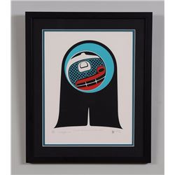 Don Yeomans Serigraph "A White Finger Pointing To the Moon" 32/80 '82  25 1/2"x 33 1/2" Framed  Good