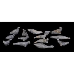 14 Bird And Seal Carvings From Various Artists and Communities Including Tatan Malik, Mina Emikotial