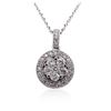 Image 1 : 14KT White Gold 0.91ctw Diamond Pendant With Chain