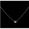 Image 2 : 0.22ct Diamond Necklace - 14KT White Gold