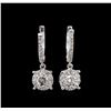 Image 1 : 14KT White Gold 1.03ctw Diamond Earrings
