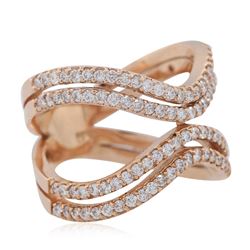 18KT Rose Gold 0.90ctw Diamond Ring