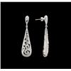 Image 2 : 2.48ctw Diamond Dangle Earrings - 18KT White Gold