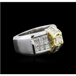 2.87ctw Diamond Ring - 18KT White and Yellow Gold