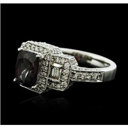 14KT White Gold 1.96ct Spinel and Diamond Ring