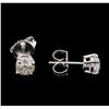 Image 2 : 1.15ctw Diamond Solitaire Earrings - 14KT White Gold