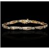 Image 1 : 14KT Two-Tone Gold 0.67ctw Diamond Bracelet