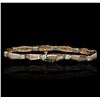 Image 2 : 14KT Two-Tone Gold 0.67ctw Diamond Bracelet