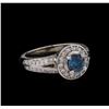 Image 1 : 14KT White Gold 1.05ctw Fancy Blue Diamond Ring