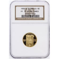 1992-W NGC PF70 Ultra Cameo $5 Olympics Gold Coin
