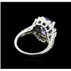 Image 3 : 14KT White Gold 5.91ct Tanzanite and Diamond Ring