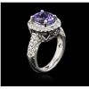 Image 3 : 14KT White Gold 3.37ct Tanzanite and Diamond Ring