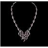 Image 2 : 18KT White Gold GIA Certified 31.20ctw Ruby and Diamond Necklace