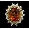 Image 4 : 14KT Yellow Gold 5.03ct Citrine and Diamond Ring
