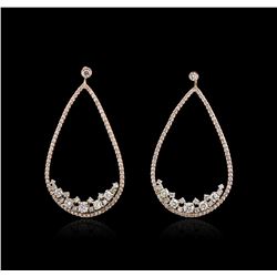 14KT Rose Gold 2.55ctw Diamond Earrings