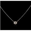 Image 1 : 14KT White Gold 0.26ct Diamond Necklace
