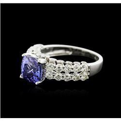 18KT White Gold 2.30ct Tanzanite and Diamond Ring