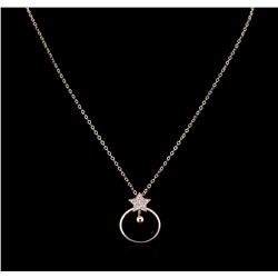 0.21ctw Diamond Necklace - 14KT Rose Gold