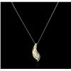 Image 1 : 1.49ctw Diamond Pendant With Chain - 14KT Yellow Gold