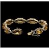 Image 3 : 16.82ctw Citrine and Diamond Bracelet - 14KT Yellow Gold