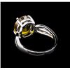 Image 3 : 7.75ct Zircon and Diamond Ring - 14KT White Gold