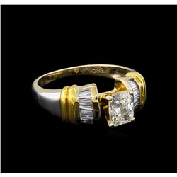 GIA Cert 1.26ctw Diamond Ring - 18KT Two-Tone Gold