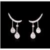 Image 1 : 0.91ctw Diamond Earrings - 14KT White Gold