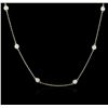 Image 1 : 14KT Yellow Gold 0.99ctw Diamond Necklace