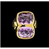 Image 2 : Crayola 8.90ctw Pink Amethyst Ring - .925 Silver