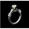 Image 3 : 14KT White Gold 0.81ctw Diamond Ring
