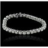 Image 1 : 14KT White Gold 7.03ctw Diamond Tennis  Bracelet