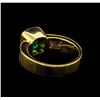 Image 3 : 2.40ct Emerald and Diamond Ring - 18KT Yellow Gold