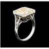 Image 3 : EGL USA Cert 6.95ctw Fancy Yellow Diamond Ring - Platinum