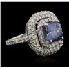 Image 1 : 14KT White Gold 3.08ct Tanzanite and Diamond Ring