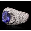 Image 1 : 14KT White Gold 2.69ct Tanzanite and Diamond Ring
