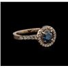 Image 1 : 1.12ctw Blue Diamond Ring - 14KT Rose Gold