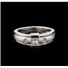 Image 2 : 14KT White Gold 0.31ctw Diamond Ring