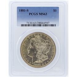 1881-S PCGS MS63 Morgan Silver Dollar
