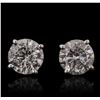 Image 1 : 14KT White Gold 1.44ctw Diamond Solitaire Earrings