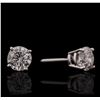 Image 2 : 14KT White Gold 1.44ctw Diamond Solitaire Earrings