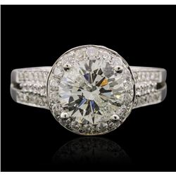 14KT White Gold 3.87ctw Round Brilliant Cut Diamond Ring