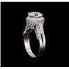 Image 7 : 14KT White Gold 3.87ctw Round Brilliant Cut Diamond Ring