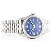 Image 2 : Rolex Stainless Steel Baguette Diamond DateJust Men's Watch