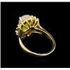 Image 3 : 1.00ct Opal and Diamond Ring - 14KT Yellow Gold