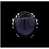 Image 2 : 53.63ct Blue Star Sapphire and Diamond Ring - 14KT White Gold