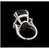 Image 3 : 53.63ct Blue Star Sapphire and Diamond Ring - 14KT White Gold