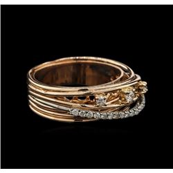 0.27ctw Diamond Ring - 14KT Rose and White Gold