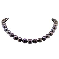 0.09ctw Tahitian Cultured Pearl and Diamond Necklace